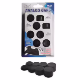 Analog Caps 8 in 1 For PS4/PS5 Controller (Black)